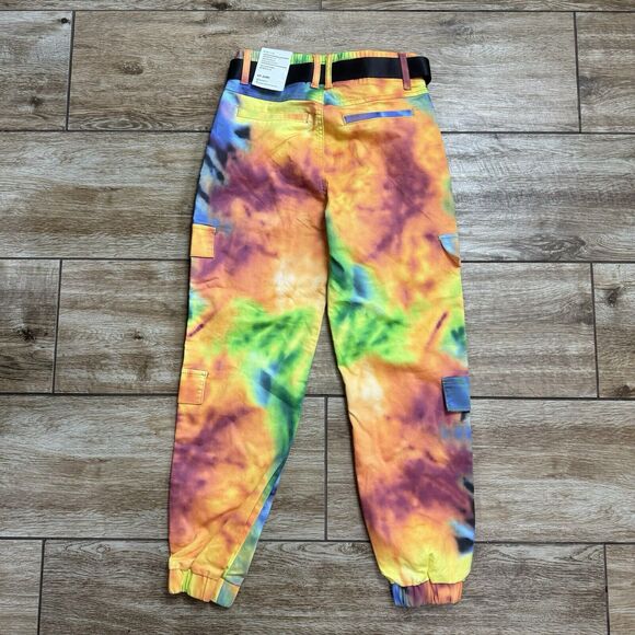 VIP Jeans Tie-Dye Cargo Jogger Pant Juniors Size 1/2 NEW - Picture 3 of 8